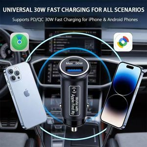 <span class=keywords><strong>Chargeur</strong></span> de voiture GPS localisateur traceur 30W AP200 USB avec charge rapide Type C et application officielle <span class=keywords><strong>Apple</strong></span> Find My pour iPhone - Product Image 1