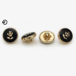 Women's Classic Zinc Alloy Metal Buttons for Shirt Jackets Cufflinks 12mm Eco-Friendly Shank Buttons with Beads - Product Image 6