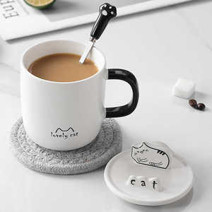 ผู้ผลิตจีนรายใหม่ รับผลิตแก้วเซรามิคลายแมวน่ารัก ชุดแก้วกาแฟเซรามิคขนาดใหญ่ แก้วเซรามิคน่ารัก - Product Image 4