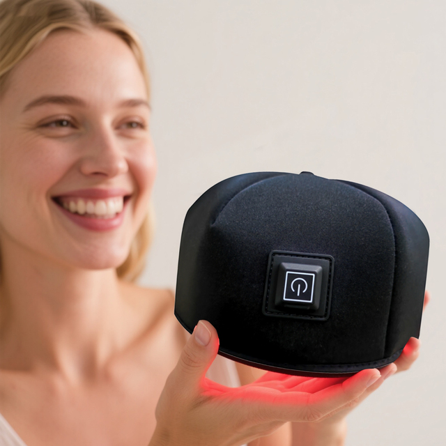 Smart Red Light Therapy Hat 660nm 850nm Infrared LED Cap with US Plug 105 LEDs for Head Scalp Maintenance Relaxation Home Beauty