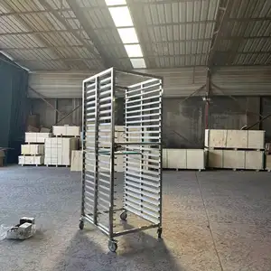 Rak panci roti Stainless Steel, rak pendingin komersial <span class=keywords><strong>aluminium</strong></span>, troli roti dengan roda untuk peralatan dapur, roti, - Product Image 3