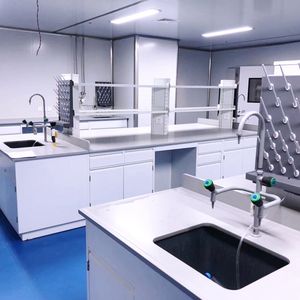 Top <span class=keywords><strong>Quality</strong></span> Laboratory <span class=keywords><strong>Furniture</strong></span> Island Bench Alta Qualidade Resistência À Corrosão e Água Proof Center Steel Table - Product Image 6