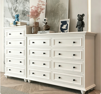 Armoire de rangement multifonctionnelle en bois massif à cinq tiroirs de style américain, design simple et minimaliste moderne, salon, chambre à coucher
