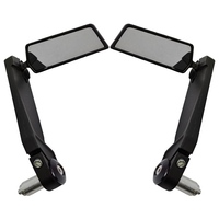 Accessoires de modification de moto, couvercle rabattable en alliage d'aluminium CNC, ensemble de poignées rotatives, miroir pouvant pivoter à 360° °   Rétroviseur