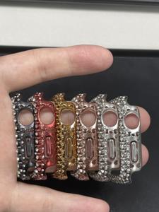 Coque Love Diamond PCHollow pour <span class=keywords><strong>Apple</strong></span> <span class=keywords><strong>Watch</strong></span> S9 IWatch 8 7 <span class=keywords><strong>6</strong></span> 5, <span class=keywords><strong>protection</strong></span> complète en diamant, coque rigide en PC, pare-chocs - Product Image 3