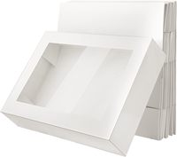 Carton Fenêtre Grande Pâtisserie Cuisson Rectangle Carton Traiter Fenêtre Boulangerie Sortir Conteneurs Cookie Cupcake Gâteau Boîte