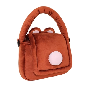 Vietnam Kids Eco-friendly Zipper Closure Soft Feel Winter Gift Small Portable Velvet Bear <b>Coin</b> Purse School <b>Bag</b> - Product Image 4