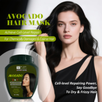 Wiseking Premium Avocado Haarmasker Crème 1000g Natuurlijke Diepgaande Hydraterende Haarverzorging Vermindert Frizz Geschikt voor Droog Haar Aangepast logo