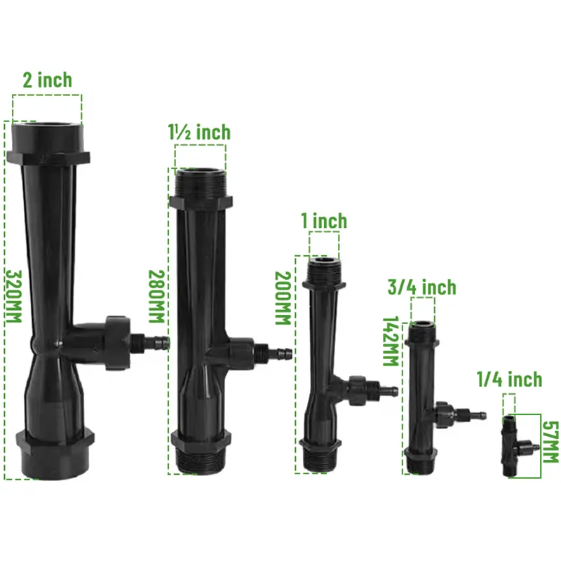 Inyector Venturi de ozono Qili, inyector de gas Venturi PVDF de 1 pulgada para mezclar