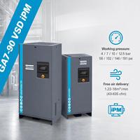 Compresseur d'air industriel à vis rotatif Atlas Copco, petit modèle 5HP 3.7KW AC 220V 60HZ monophasé VSD 8Bar, directement de l'usine
