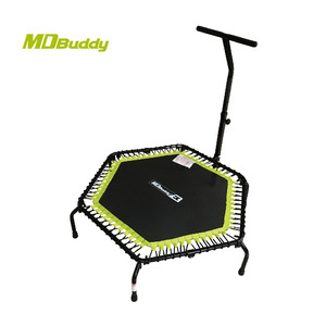 MDBuddy Mini trampoline pliable de haute qualité pour la musculation, utilisation commerciale en salle de sport, avec poignée pour adultes et enfants - Product Image 1