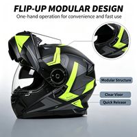 Nouvelle édition de casque modulaire Racing Flip en ABS, à dégagement rapide, bleu, avec motif géométrique, double visière, certifié ECE pour la conduite à moto