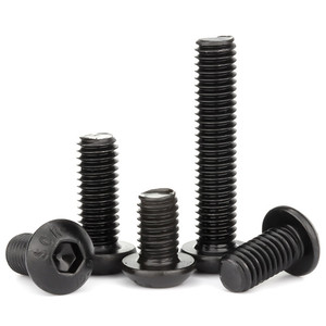 Tornillos de Cabeza de Botón con Hexágono Interno de Acero Inoxidable M2.5 M3 M4 M5 M6, Acabado Óxido Negro, Estándar ISO - Product Image 1