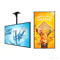 Écran publicitaire numérique suspendu au plafond, écran LCD pour menu de restaurant, lecteur multimédia d'intérieur, WiFi, UHD 4K, intelligent