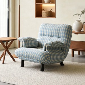<span class=keywords><strong>Fauteuil</strong></span> simple en tissu à carreaux bleus de style coréen - <span class=keywords><strong>Fauteuil</strong></span> de relaxation design <span class=keywords><strong>pour</strong></span> salon <span class=keywords><strong>et</strong></span> chambre à coucher - Product Image 3