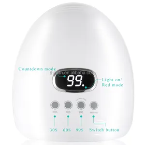 Blanqueamiento de la piel rojo blanco luz nuevo salón de belleza 60W UV lámpara LED de uñas máquina seca lámpara