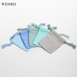 Pochette en coton et lin avec logo personnalisé WEIMEI, sac à cordon écologique pour bougies et savons, cadeau - Product Image 6