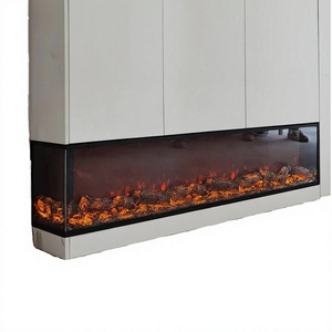 Insert de cheminée électrique en acier 2DH-1800mm avec télécommande, flammes LED réalistes, plusieurs couleurs, design moderne et luxueux pour salon - Product Image 3