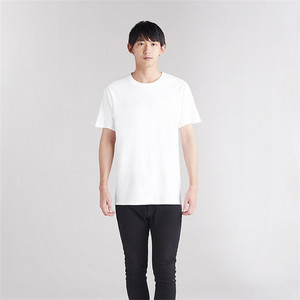 Bán Buôn 210 GSM OEM Biểu Tượng Tùy Chỉnh Người Đàn Ông Của Phụ Nữ Unisex Ngắn Tay Áo Crewneck 100% Cotton Giản Dị Trống Rắn T-Shirt T Áo Sơ Mi - Product Image 6