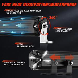 Đèn pha ô tô đa năng tùy chỉnh màu vàng 52 inch, thanh đèn off-road, đèn off-road 4x4 cho xe hơi, xe tải - Product Image 5