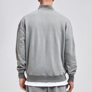 Felpa Personalizzata in Tessuto French Terry 380-400gsm con Spalle Scese e Cerniera Metallica 1/4 - Product Image 5