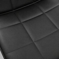 Chaise de bar ergonomique moderne JOHOOFURNITURE en cuir PU noir, dossier en grille matelassé, hauteur réglable, usage commercial, hauteur de comptoir de restaurant