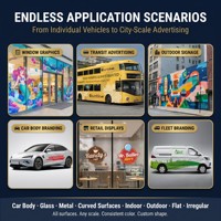Vinilo Adhesivo Personalizado de Alto Rendimiento, Impresión Digital Exterior Personalizada