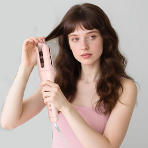 Verhindert Verknoten und Verbrennen Rotierender Lockenstab mit LED-Anzeige PTC-Heizung Schnellaufheizend Temperaturkontrolle Automatischer Lockenstab - Product Image 5