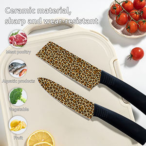 Cuchillo Damasco de 2 Piezas con Hoja de Cerámica y Mango de Plástico Ambidiestro, Juego de Bolsillo para Uso Diario, Precio de Fábrica, Envío Gratis - Product Image 6