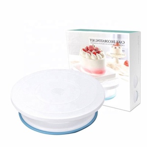 Bán Buôn 11 Inch Trang Trí Bánh Kem Cấp Thực Phẩm PP Nhựa Xoay Bảng Đứng Turntable Trang Trí Bánh Biến Bảng Cho Bánh - Product Image 6