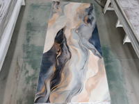 Panneau mural auto-adhésif en marbre UV 4*8FT, sans formaldéhyde E0, résistant aux taches