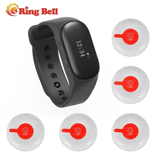 카페 웨이터 서비스 부저 레스토랑 테이블 통화 버튼 송신기 시계 페이징 웨이터 호출기 무선 통화 시스템 - Product Image 3