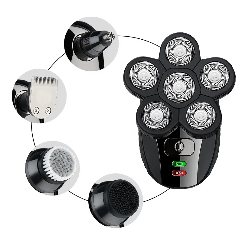 6D six rotary heads multi function rechargeable electric shavers and trimmers men for head