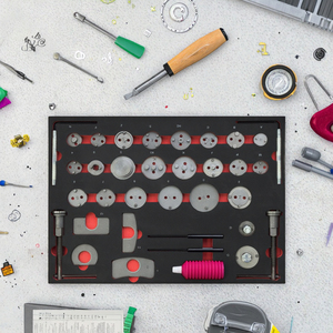 JMST Juego de herramientas de hierro de 36 piezas para reparación de automóviles, medidor de alta calidad, empujador de pistón manual izquierdo y derecho, OEM JS-322-1 (36 piezas) - Product Image 3
