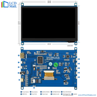 7 inç TFT verici LCD yüksek parlaklık 1024*600 çözünürlük ahududu pi 3 için dokunmatik ile 800nits TFT LCD modülleri