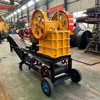 Concasseur à mâchoires diesel portable PE-250*400 Pe-200*300 pour l'extraction du marbre – Disponible immédiatement