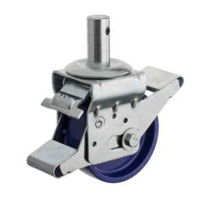 200mm Swivel Locking Andaimes Rodízio Roda Giratória Pin com Freio Aço + ferro fundido Poliuretano andaime rodízio - Product Image 6