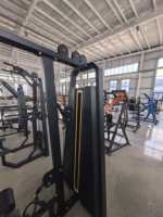 Máquina de Polea 2 en 1 de Alta Resistencia para Ejercicios de Dorsales y Fondo con Pila de Pesas, Equipo Comercial de Gimnasio para Entrenamiento de Espalda Superior