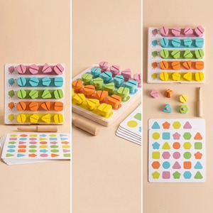 เกมกระดานไม้มอนเตสซอรี่สำหรับครอบครัว ขายดี ของเล่นเสริมพัฒนาการเด็ก ฝึกการคิดเชิงตรรกะ - Product Image 4