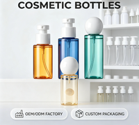Bouteille pulvérisateur PET 60/100/200 ml à succès avec bouchon sphérique, logo personnalisé, flacon pompe à brume fine pour cosmétiques et soins de la peau