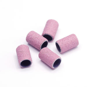 Venta al por mayor a granel Mini banda de lijado Rosa logotipo personalizado 80 100 150 240 broca de lijado de grano 100 piezas 500 piezas bandas de lijado para taladro de uñas - Product Image 1