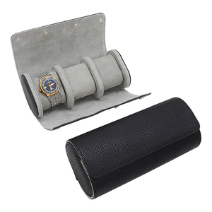 Basso MOQ orologi verdi 3 Slot in <span class=keywords><strong>pelle</strong></span> Pu scatola di immagazzinaggio per le donne di lusso <span class=keywords><strong>orologio</strong></span> da viaggio rotolo - Product Image 1