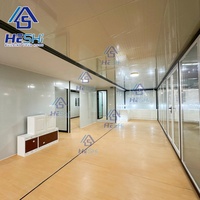 Maison préfabriquée moderne extensible de 20 pieds et 40 pieds prête à être expédiée, maison préfabriquée extérieure, 5 chambres, maison portable