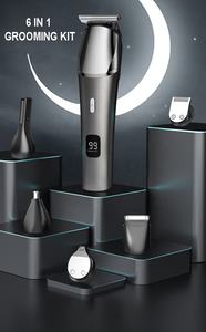 Aparador de Cabelo Elétrico Profissional 6 em 1 Sem Fio Alta Potência Baixo Ruído Recarregável Kit de Cortador de Cabelo de Metal para Barbearia - Product Image 4