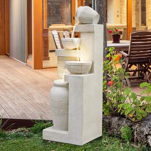 Fontaine moderne de style européen en fibre de verre, lumineuse et à circulation d'eau, pour jardin, cour et décoration intérieure – Offre Spéciale - Product Image 4