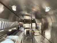 Remorque de restauration rapide en acier inoxydable, cuisine mobile pour burgers et BBQ, chariot de vente de nourriture de rue en extérieur, camion de vente ambulante, résistant à la rouille