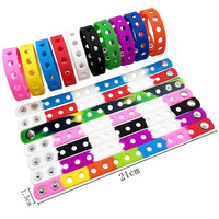 Bracelets en silicone souple, bracelets d'accessoires pour breloques de chaussures Croc Cadeaux de fête pour enfants Bracelet en silicone/