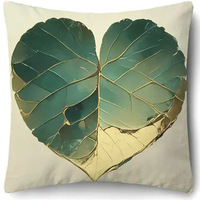 Taie d'oreiller à motif de feuilles de style moderne et housse de coussin de chambre à coucher pour hôtel, maison, salon, canapé