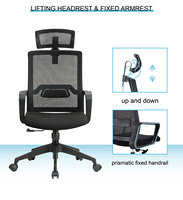 Chaise de conférence pivotante à dossier réglable en hauteur, avec accoudoirs, en maille, ergonomique, pour bureau, de la marque Foshan Furniture