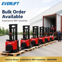 Transpalette Électrique Everlift 1,5 Tonne, Chariot Élévateur Hydraulique Autoportant, Batterie Plomb-Acide, Hauteur de Levage 4,5 m